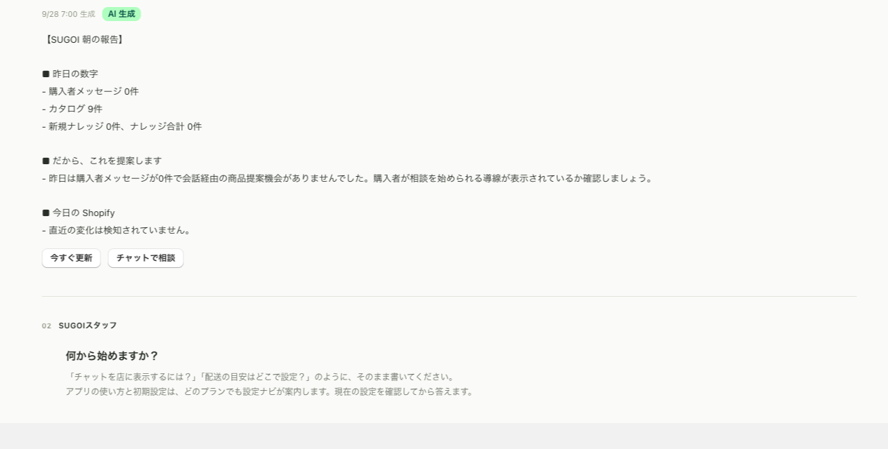 朝の報告・相談